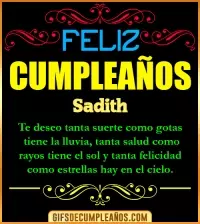 Frases de Cumpleaños Sadith